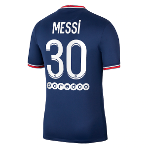 Maglie da Calcio Paris Saint Germain PSG Lionel Messi 30 Jordan Brand Prima 2021/22 - Manica Corta